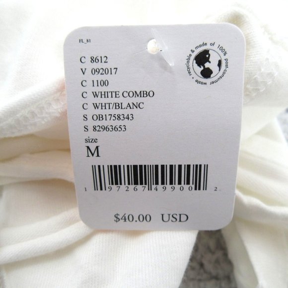 Free People Movement Logo Graphic Tank Top Womens Size Medium White NEW - Picture 8 of 8